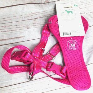 Boots And Barkley Reflective No Pull Medium Adjustable Dog Harness Pink